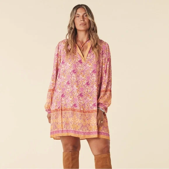 Spell | Dresses | Spell Village Tunic Dress In Sunrise | Poshmark